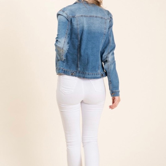 Plus Size Denim Jean Jacket - Picture 2 of 2